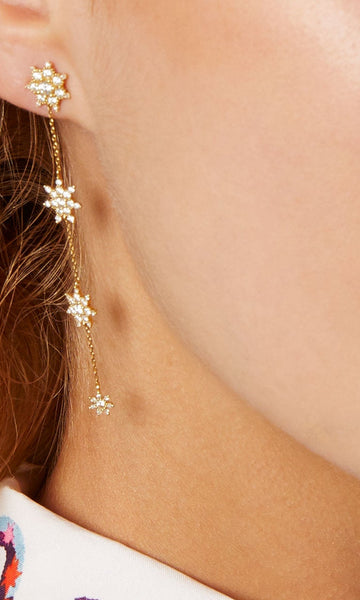 Rosa Maitea boucle d'oreille éthique en or recyclé 18 carats et diamants recyclés