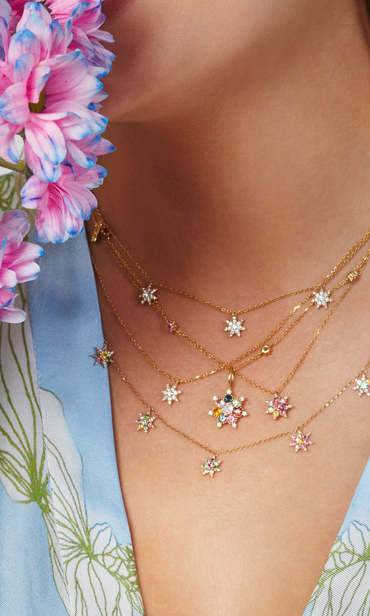Rosa MAitea chaînes éthiques en or recyclé 18 carats et diamants recycléss