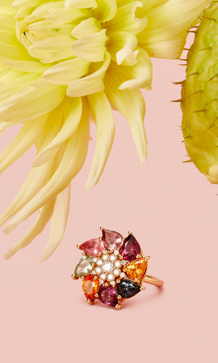 Rosa MAitea joaillerie éthique colllection le torubillon en or recyclé 18 carats, diamants recyclés et pierres traçables