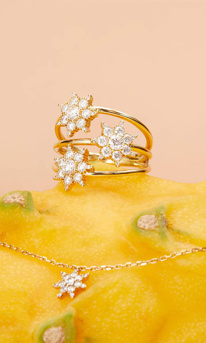 Rosa MAitea joaillerie éthique collection la bonne étoile en or recyclé 18 carats et diamants recyclés 